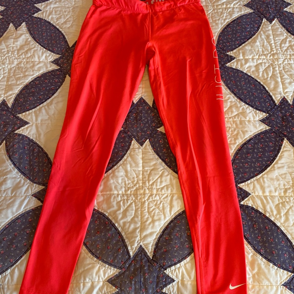 **NIKE Coral Just Do It Fleece Leggings